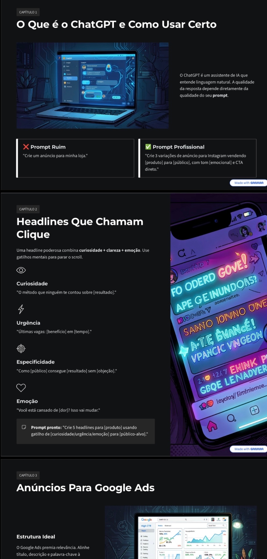 Prévia do bônus de IA — Capítulo 1 O que é o ChatGPT e Capítulo 2 Headlines que chamam clique